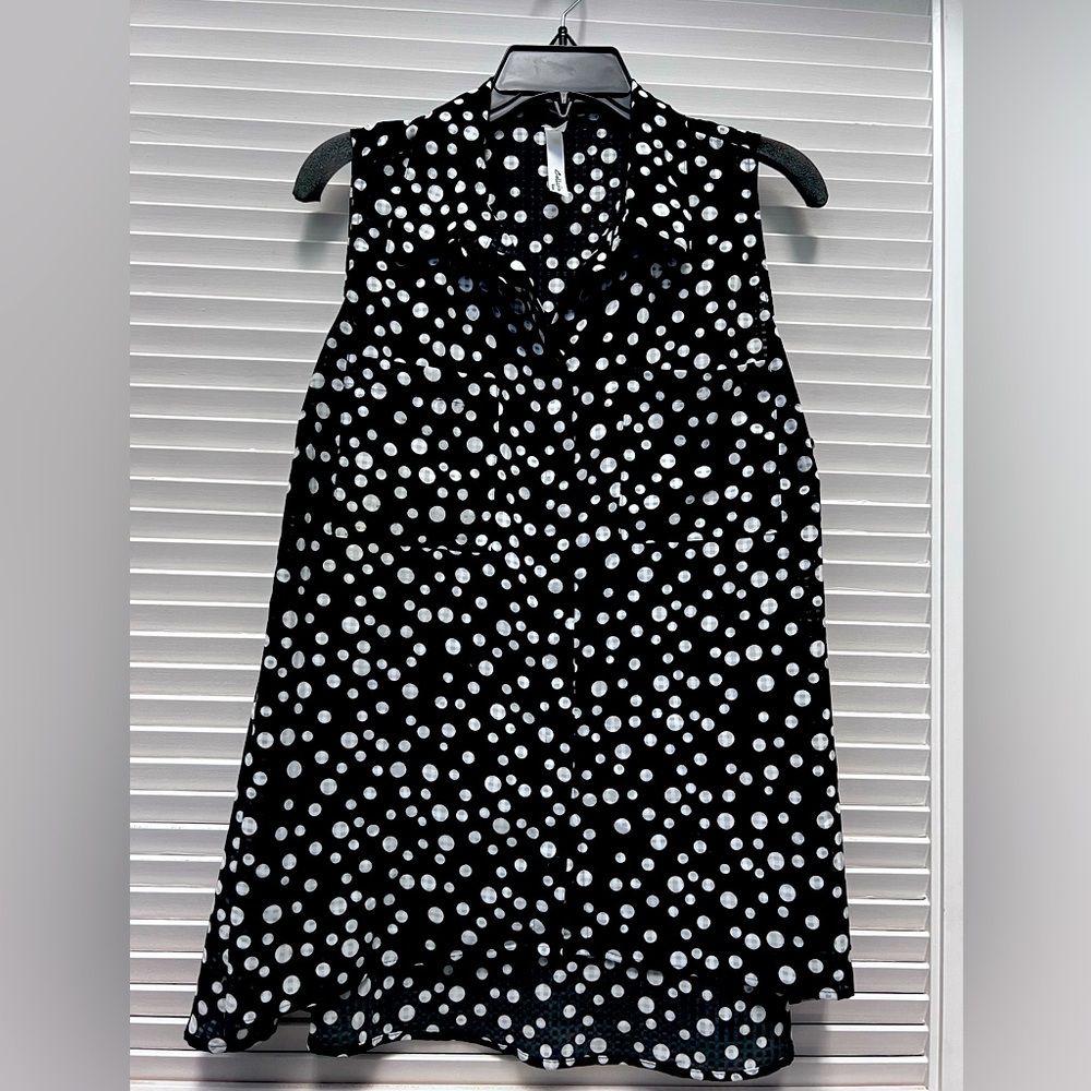 Polka Dot Flare Top